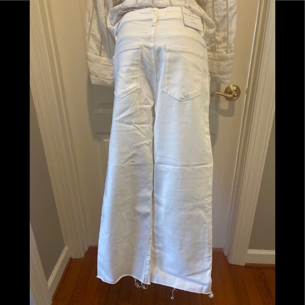 ZARA ZW Signature Premium High Rise Wide Leg Culottes Raw Hem 4 27 $50 NWT - Picture 11 of 16